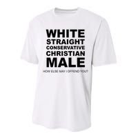 White Straight Conservative Christian Male Performance Sprint T-Shirt