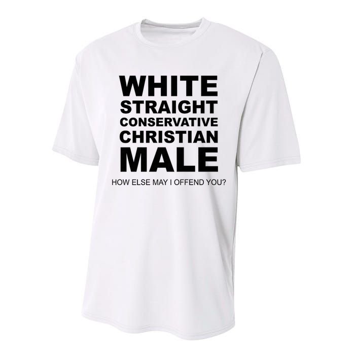 White Straight Conservative Christian Male Performance Sprint T-Shirt