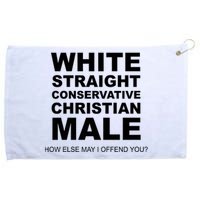 White Straight Conservative Christian Male Grommeted Golf Towel