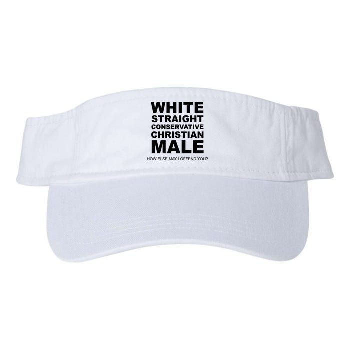 White Straight Conservative Christian Male Valucap Bio-Washed Visor