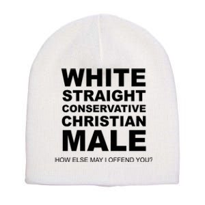 White Straight Conservative Christian Male Short Acrylic Beanie