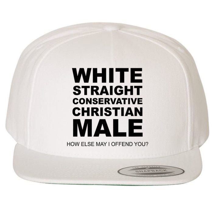 White Straight Conservative Christian Male Wool Snapback Cap