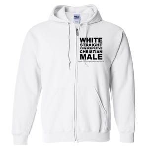 White Straight Conservative Christian Male Full Zip Hoodie