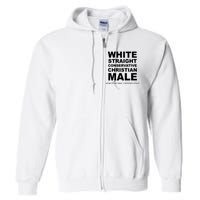 White Straight Conservative Christian Male Full Zip Hoodie