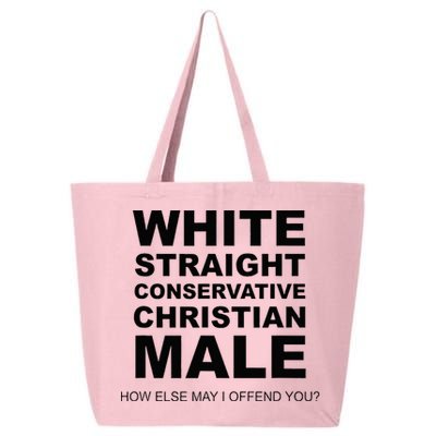WHITE STRAIGHT CONSERVATIVE CHRISTIAN MALE Offensive 25L Jumbo Tote
