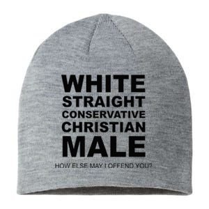 WHITE STRAIGHT CONSERVATIVE CHRISTIAN MALE Offensive Sustainable Beanie