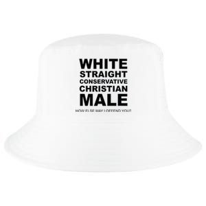 WHITE STRAIGHT CONSERVATIVE CHRISTIAN MALE Offensive Cool Comfort Performance Bucket Hat