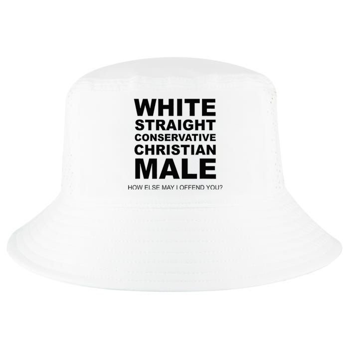 WHITE STRAIGHT CONSERVATIVE CHRISTIAN MALE Offensive Cool Comfort Performance Bucket Hat