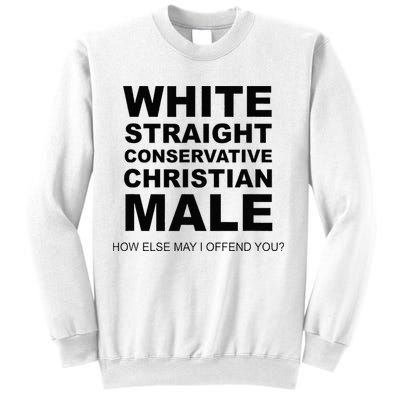 WHITE STRAIGHT CONSERVATIVE CHRISTIAN MALE Offensive Sweatshirt