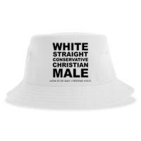 WHITE STRAIGHT CONSERVATIVE CHRISTIAN MALE Offensive Sustainable Bucket Hat