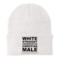 WHITE STRAIGHT CONSERVATIVE CHRISTIAN MALE Offensive Knit Cap Winter Beanie