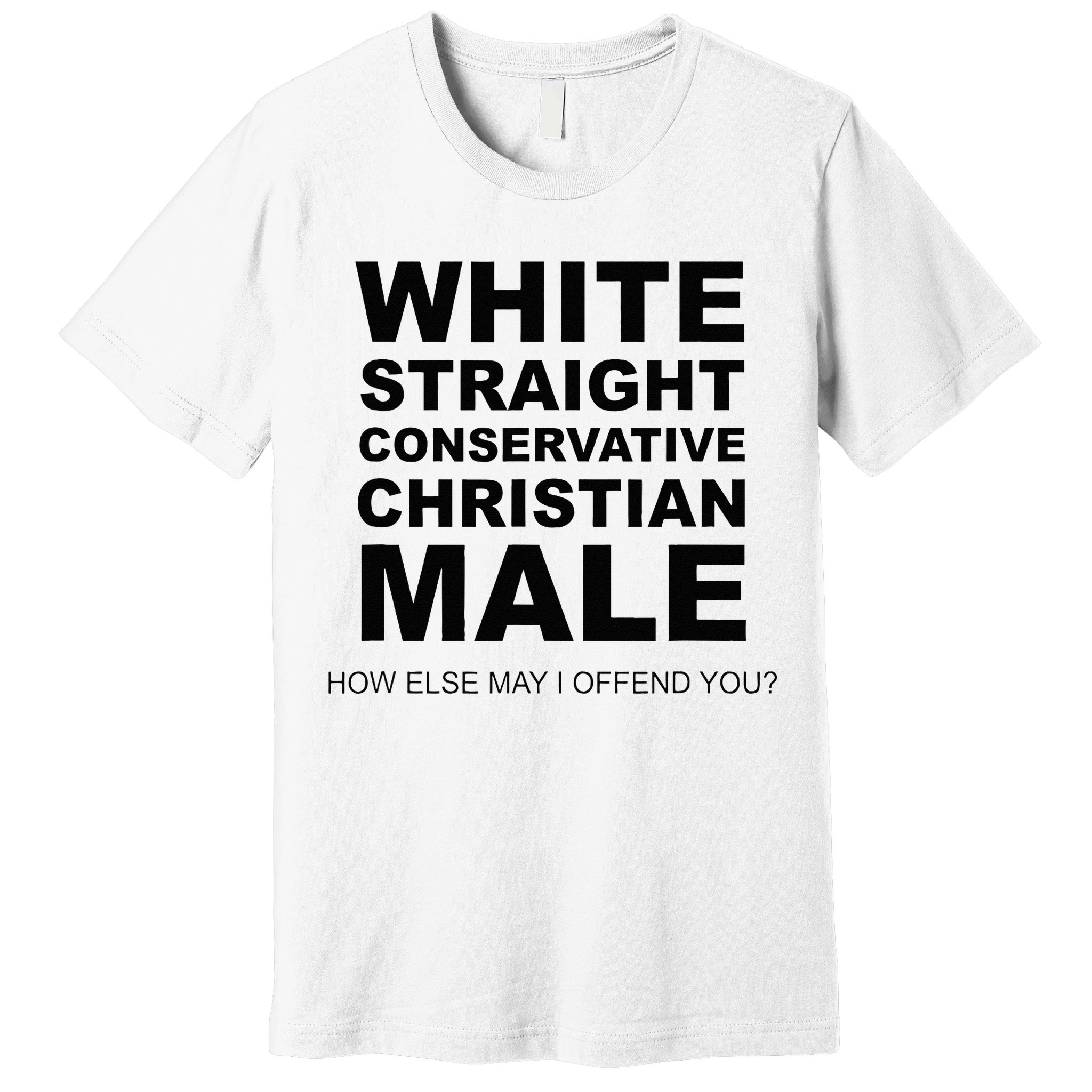 WHITE STRAIGHT CONSERVATIVE CHRISTIAN MALE Offensive Premium T-Shirt