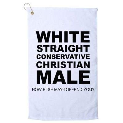 WHITE STRAIGHT CONSERVATIVE CHRISTIAN MALE Offensive Golf Towel