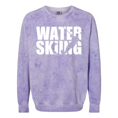 Water Skiing Cute Gift Colorblast Crewneck Sweatshirt