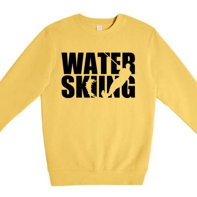 Water Skiing Cute Gift Premium Crewneck Sweatshirt