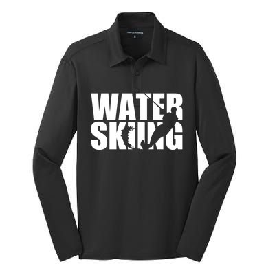 Water Skiing Cute Gift Silk Touch Performance Long Sleeve Polo