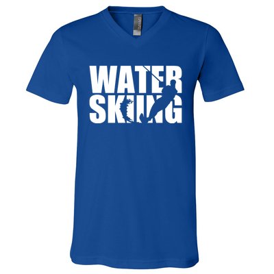 Water Skiing Cute Gift V-Neck T-Shirt