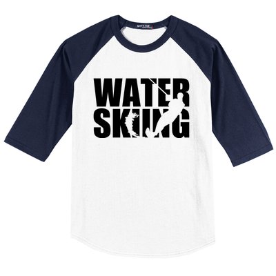 Water Skiing Cute Gift Baseball Sleeve Shirt