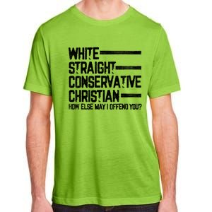 White Straight Conservative Christian Patriotic Christianity Adult ChromaSoft Performance T-Shirt