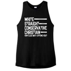 White Straight Conservative Christian Patriotic Christianity Ladies PosiCharge Tri-Blend Wicking Tank