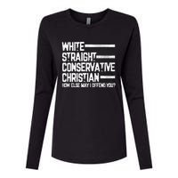 White Straight Conservative Christian Patriotic Christianity Womens Cotton Relaxed Long Sleeve T-Shirt