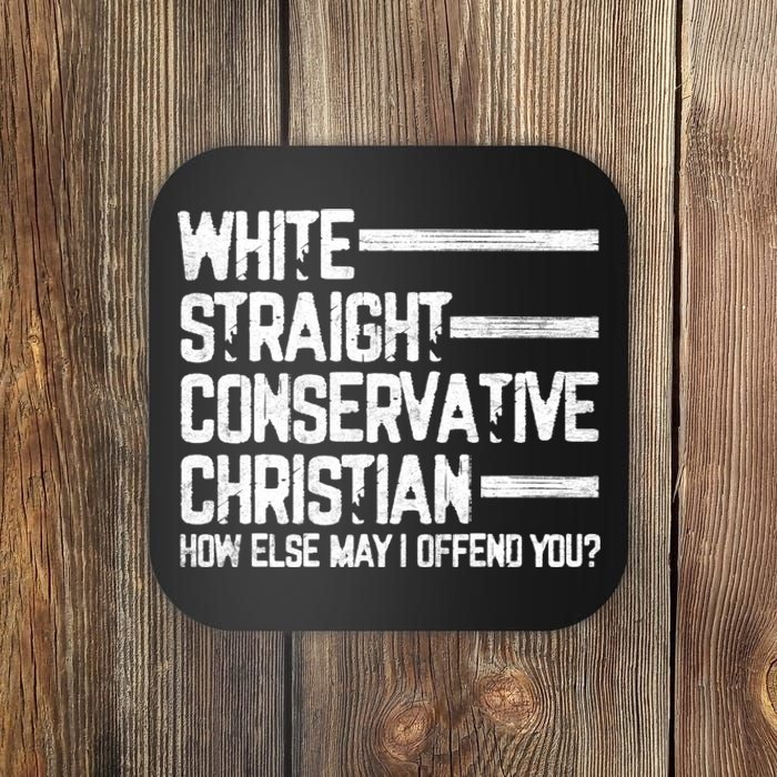 White Straight Conservative Christian Patriotic Christianity Coaster