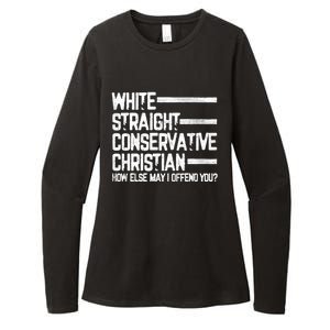 White Straight Conservative Christian Patriotic Christianity Womens CVC Long Sleeve Shirt