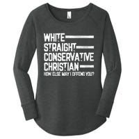 White Straight Conservative Christian Patriotic Christianity Women's Perfect Tri Tunic Long Sleeve Shirt