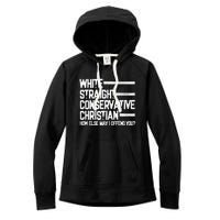 White Straight Conservative Christian Patriotic Christianity Women's Fleece Hoodie