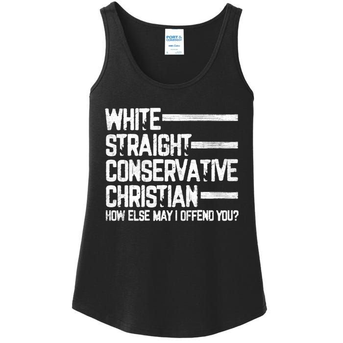 White Straight Conservative Christian Patriotic Christianity Ladies Essential Tank