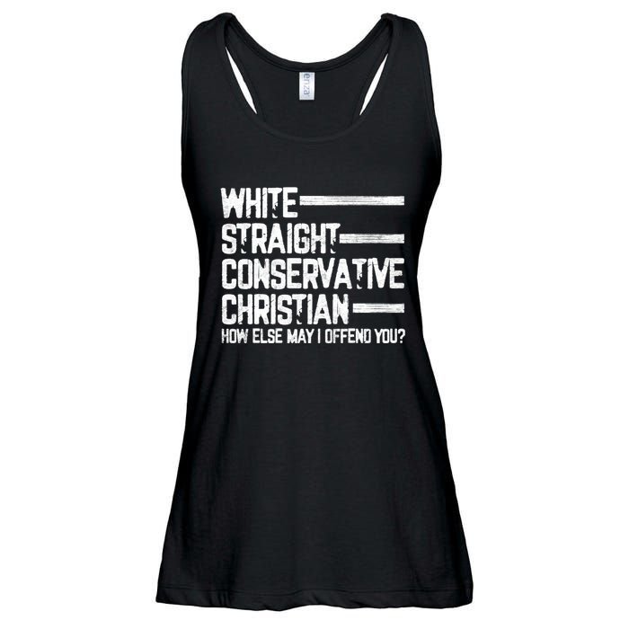 White Straight Conservative Christian Patriotic Christianity Ladies Essential Flowy Tank