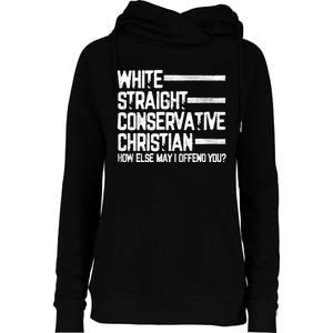 White Straight Conservative Christian Patriotic Christianity Womens Funnel Neck Pullover Hood