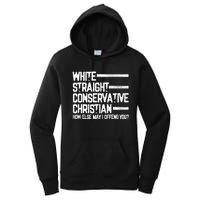 White Straight Conservative Christian Patriotic Christianity Women's Pullover Hoodie