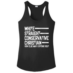 White Straight Conservative Christian Patriotic Christianity Ladies PosiCharge Competitor Racerback Tank