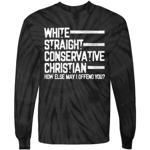 White Straight Conservative Christian Patriotic Christianity Tie-Dye Long Sleeve Shirt