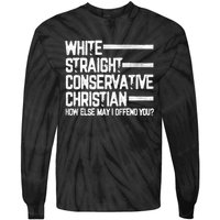 White Straight Conservative Christian Patriotic Christianity Tie-Dye Long Sleeve Shirt