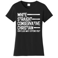 White Straight Conservative Christian Patriotic Christianity Women's T-Shirt