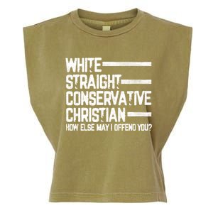 White Straight Conservative Christian Patriotic Christianity Garment-Dyed Women's Muscle Tee