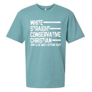 White Straight Conservative Christian Patriotic Christianity Sueded Cloud Jersey T-Shirt