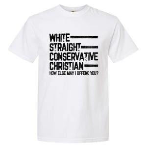 White Straight Conservative Christian Patriotic Christianity Garment-Dyed Heavyweight T-Shirt