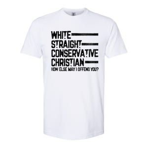 White Straight Conservative Christian Patriotic Christianity Softstyle CVC T-Shirt