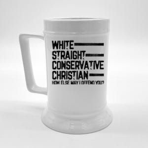 White Straight Conservative Christian Patriotic Christianity Beer Stein