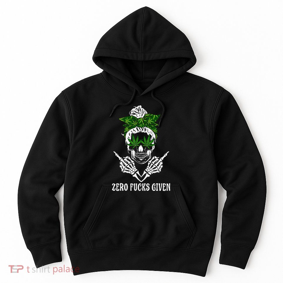 Weed Skull Cannabis Marijuana 420 Thc Weed Lover Hoodie