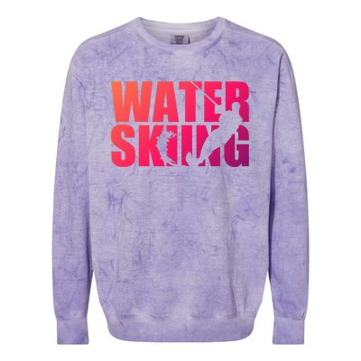 Water Skiing Cute Gift Colorblast Crewneck Sweatshirt