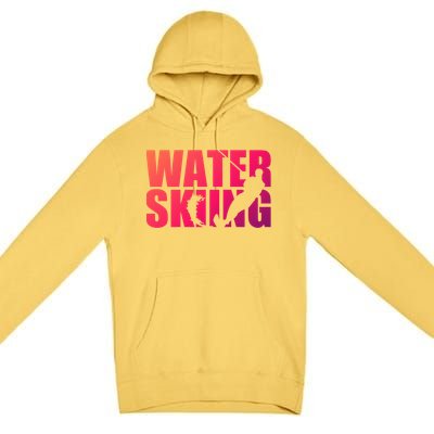 Water Skiing Cute Gift Premium Pullover Hoodie