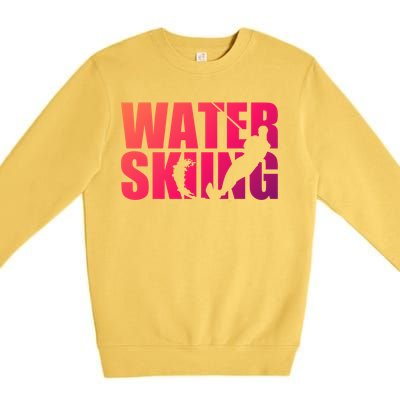 Water Skiing Cute Gift Premium Crewneck Sweatshirt