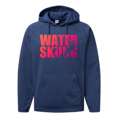 Water Skiing Cute Gift Performance Fleece Hoodie