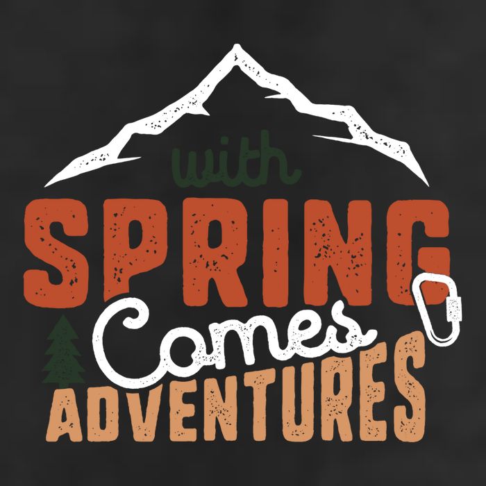 With Spring Comes Adventure 7 Panel Mesh Trucker Snapback Hat