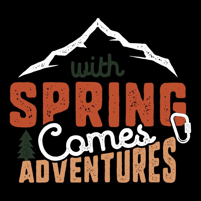 With Spring Comes Adventure Drawstring Bag