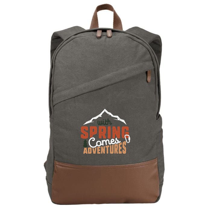 With Spring Comes Adventure Cotton Canvas Backpack